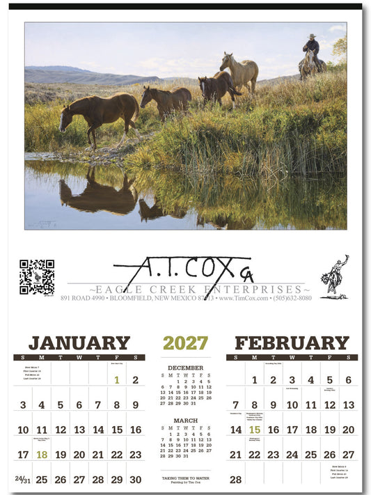 NEW 2027 LARGE AMERICAN WEST CALENDAR