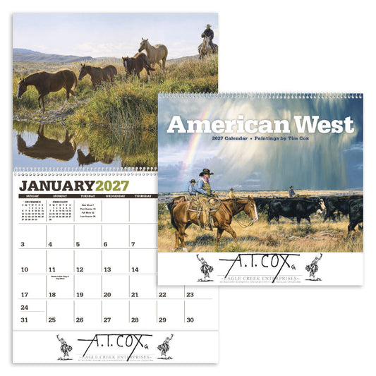 NEW 2027 SMALL AMERICAN WEST CALENDAR